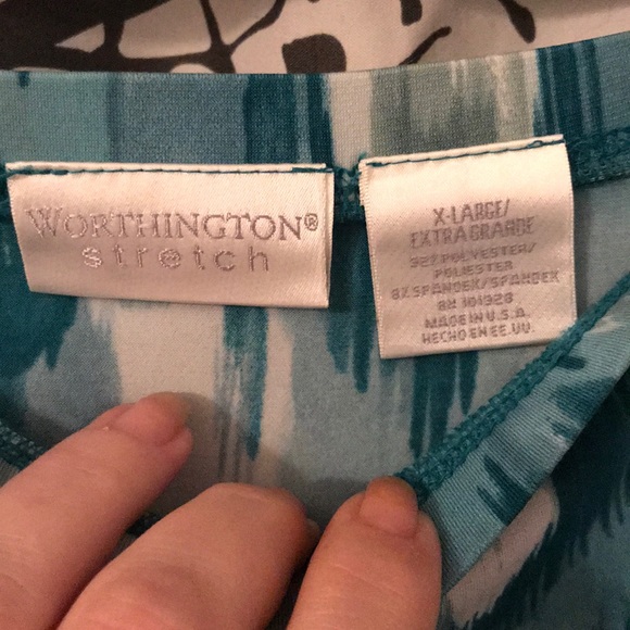 DONATED— Teal/ turquoise flowy skirt. - Picture 4 of 6